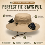 Solar Fan Outdoor Camping & Fishing Hat