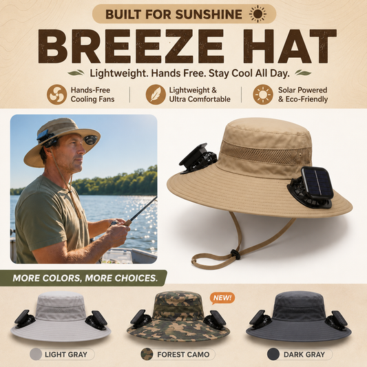 Solar Fan Outdoor Camping & Fishing Hat